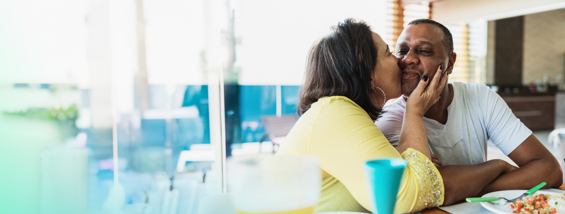 couple embrace