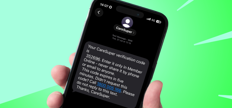scam text display on mobile