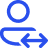 Person with arrow icon