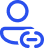 Person with a link icon