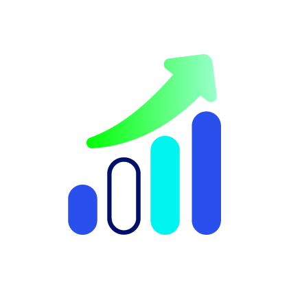growing performance pictogram