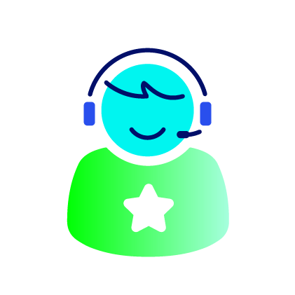 person with headset