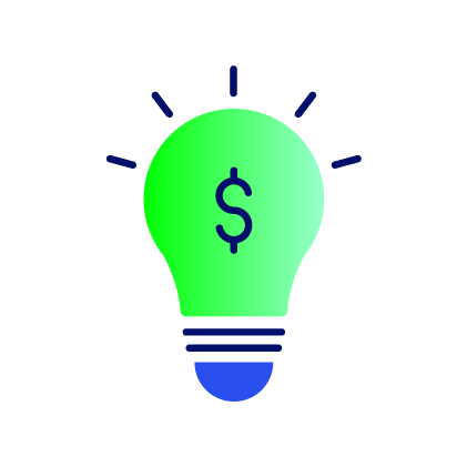 lightbulb with dollar sign
