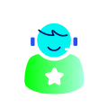 Pictogram of a person wearing of headsets
