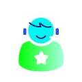 Pictogram of a person wearing of headsets