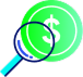 Magnifying glass pictogram