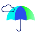 Pictogram of an umbrella