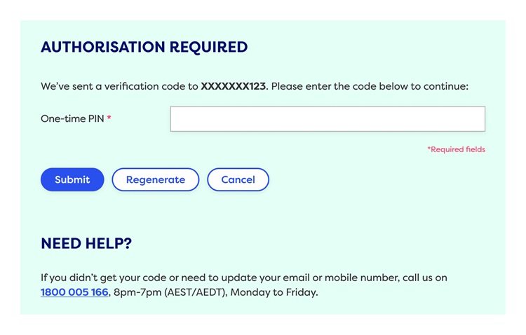 Authorisation Member Online
